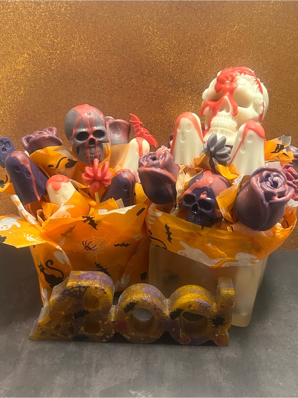 Halloween soy wax melts Bouquet set of three - Plz read discription